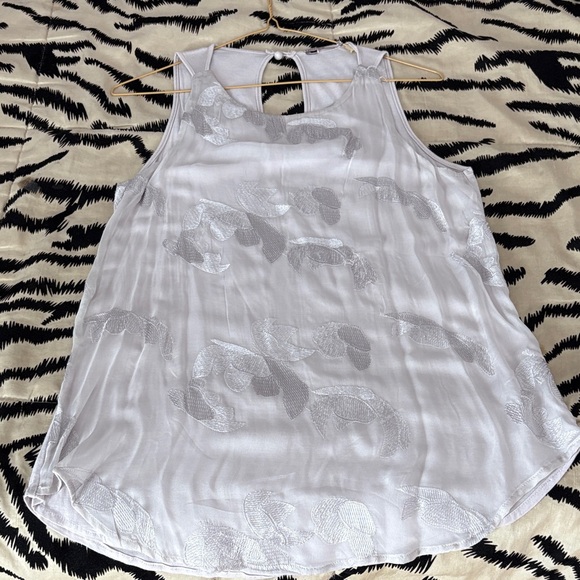 Language Tops - Language Patterned Tank Top, size S